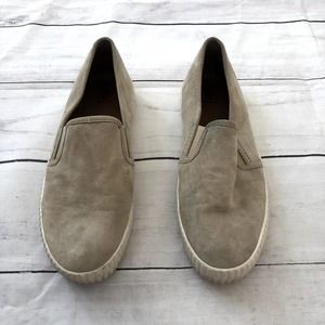Womens Frye Melanie Slip On Suede Fawn Beige Size 8M